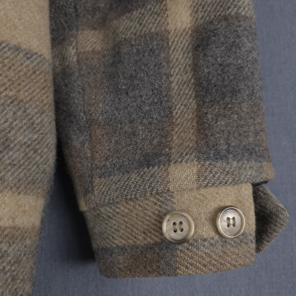 Woolrich Heavyweight Flannel Coat Mens Medium Wool Blend Sherpa Lined‎ Full Zip - Picture 10 of 10